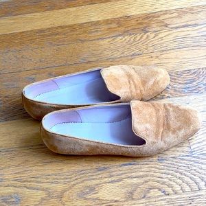 Jcrew gold suede shoes